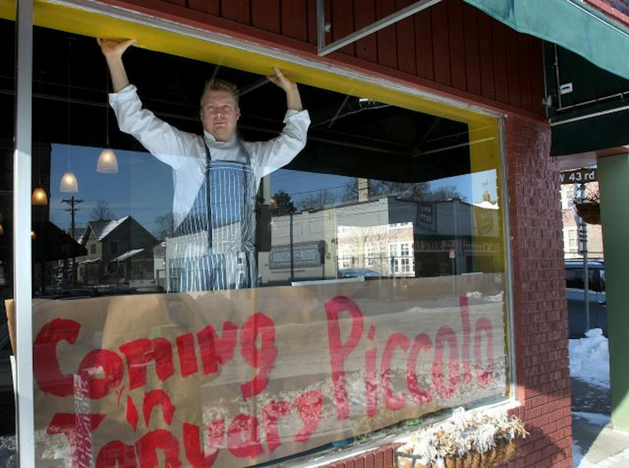 Doug Flicker at the location of his new restaurant Piccolo.
