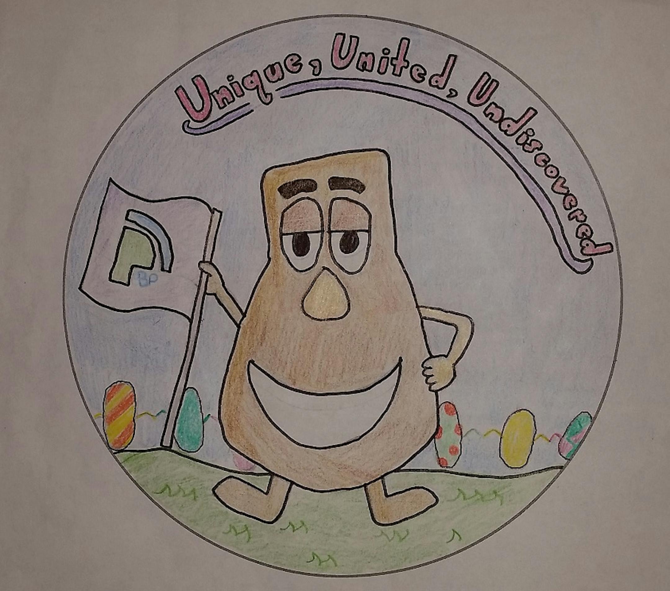 The button for the 2015 Tater Daze festival, Brooklyn Park's city celebration, will bear this design, created by student Katelyn Qualley. Qualley's entry was selected from among more than 60 submitted for the design contest.