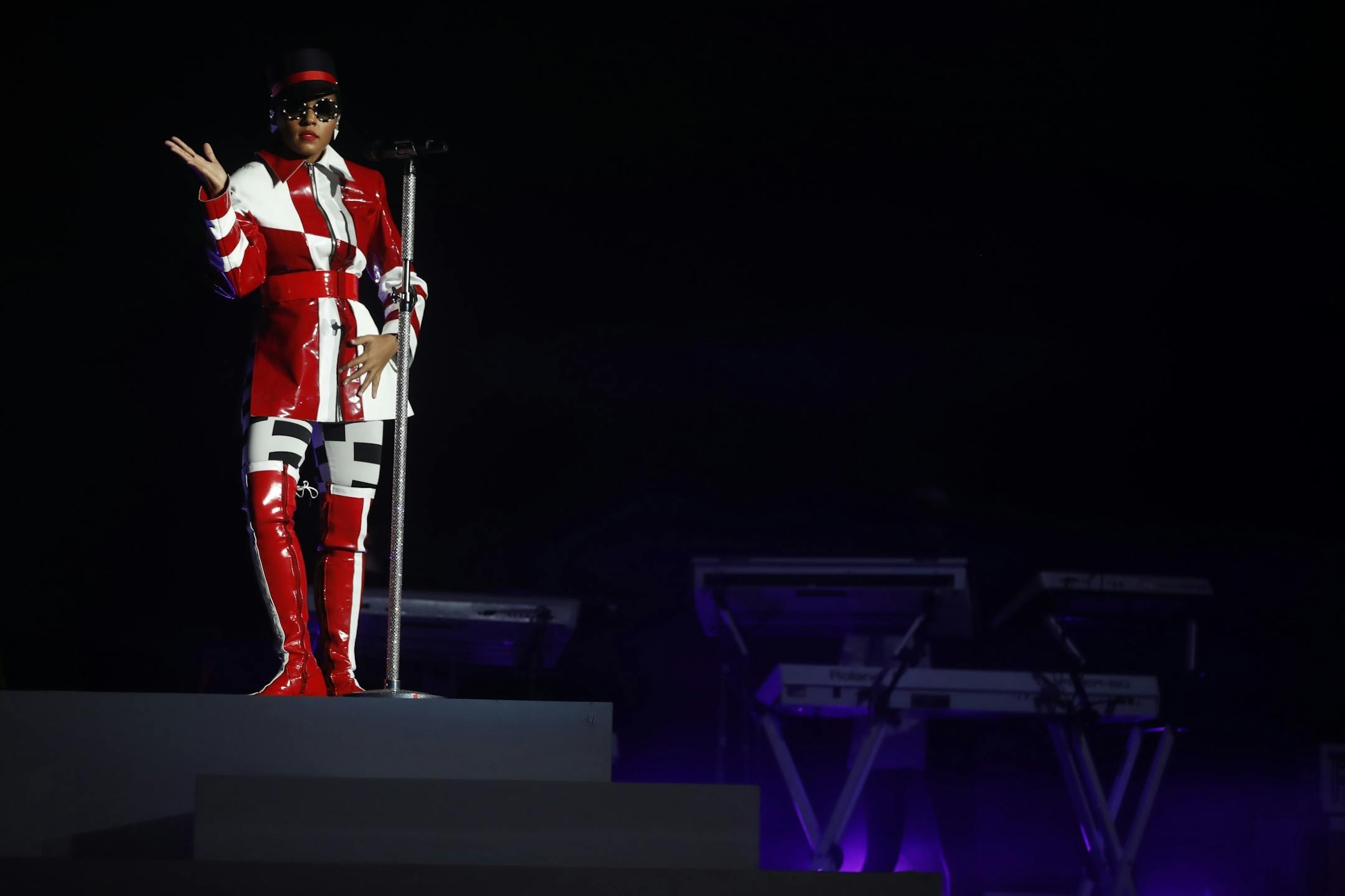 Janelle Monae took to the stage and performed in front of a sellout crowd.