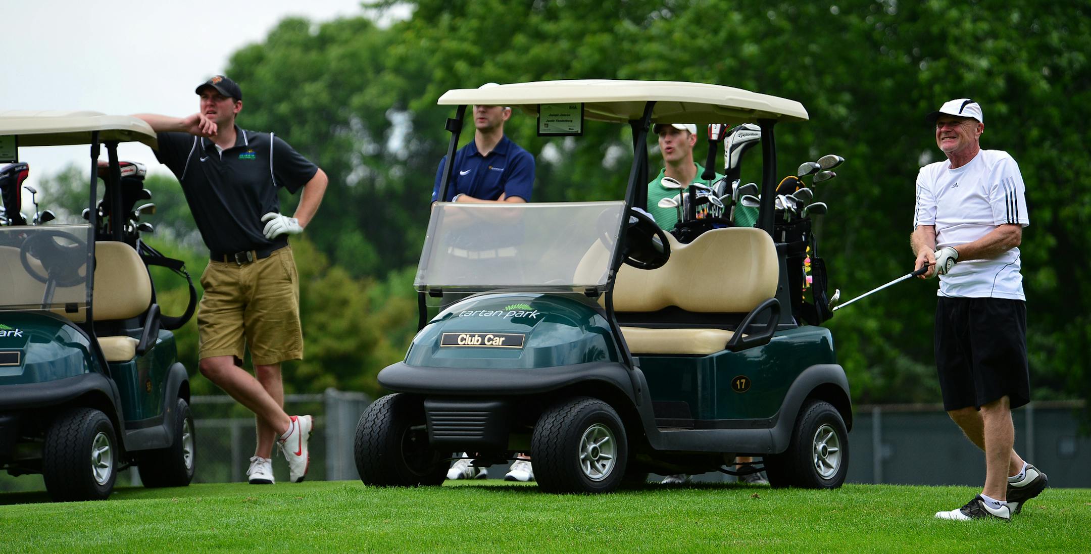 During a tournament 172 golfers from Concordia University played Tartan Park Golf Course in Lake Elmo on Friday June 27, 2014. The course was built for 3M employees and is now open to the public and now more rounds per year are being played. ]Richard.Sennott@startribune.com Richard Sennott/Star Tribune Lake Elmo Minn.Friday 6/27/2014) ** (cq)
