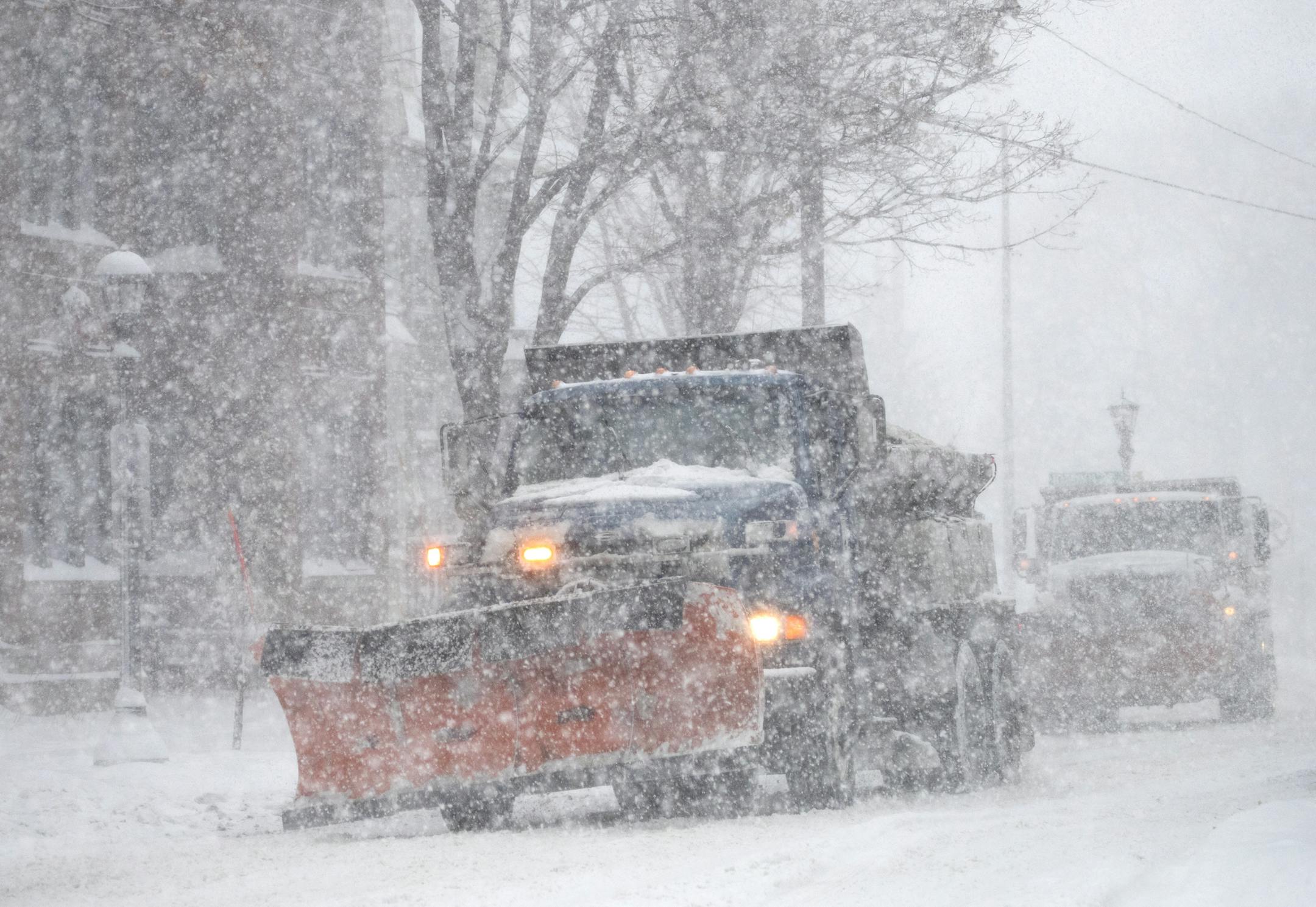 FILE - City of St. Paul plow trucks make their way down Western Avenue in January 2018. ORG XMIT: MIN1801221649481748