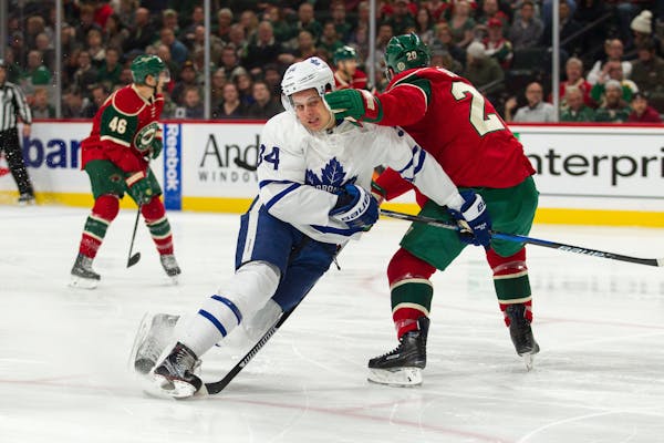 Maple Leafs center Auston Matthews, left, is one of the many promising young players on the seven NHL teams in Canada.