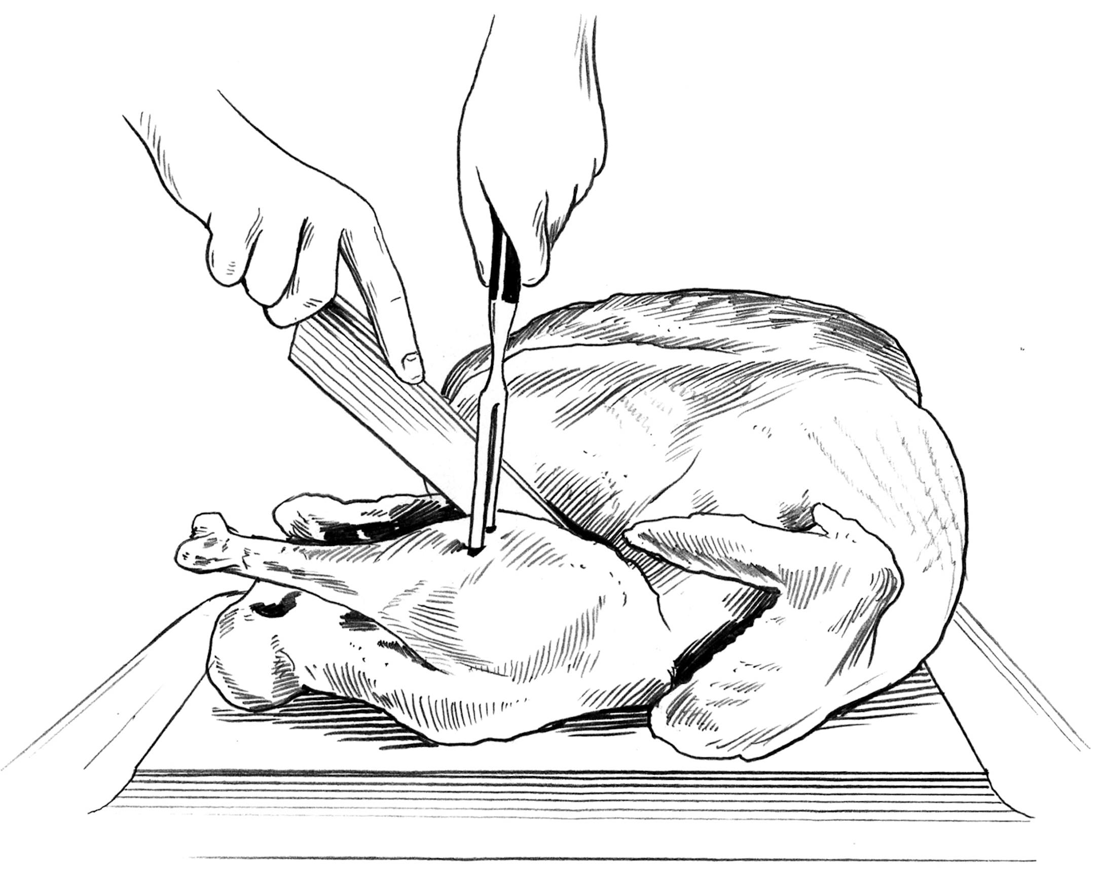 Credit:JOE McKENDRY How to carve a turkey, step by step. Step 1.