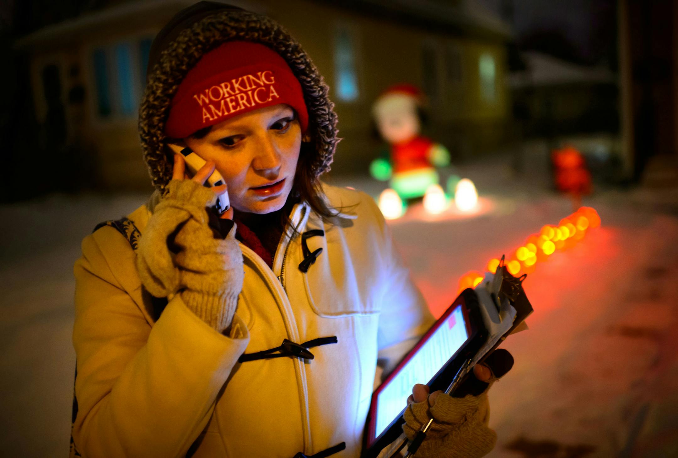 Bethany Winkels of Working America walked the streets of northeast Minneapolis last month, knocking on doors seeking ­support for efforts to get Minnesota legislators to vote for a higher minimum wage.