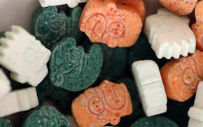 Ecstasy tablets made to look like children's vitamins. The U.S. Food and Drug Administration has given the "breakthrough therapy" designation to MDMA