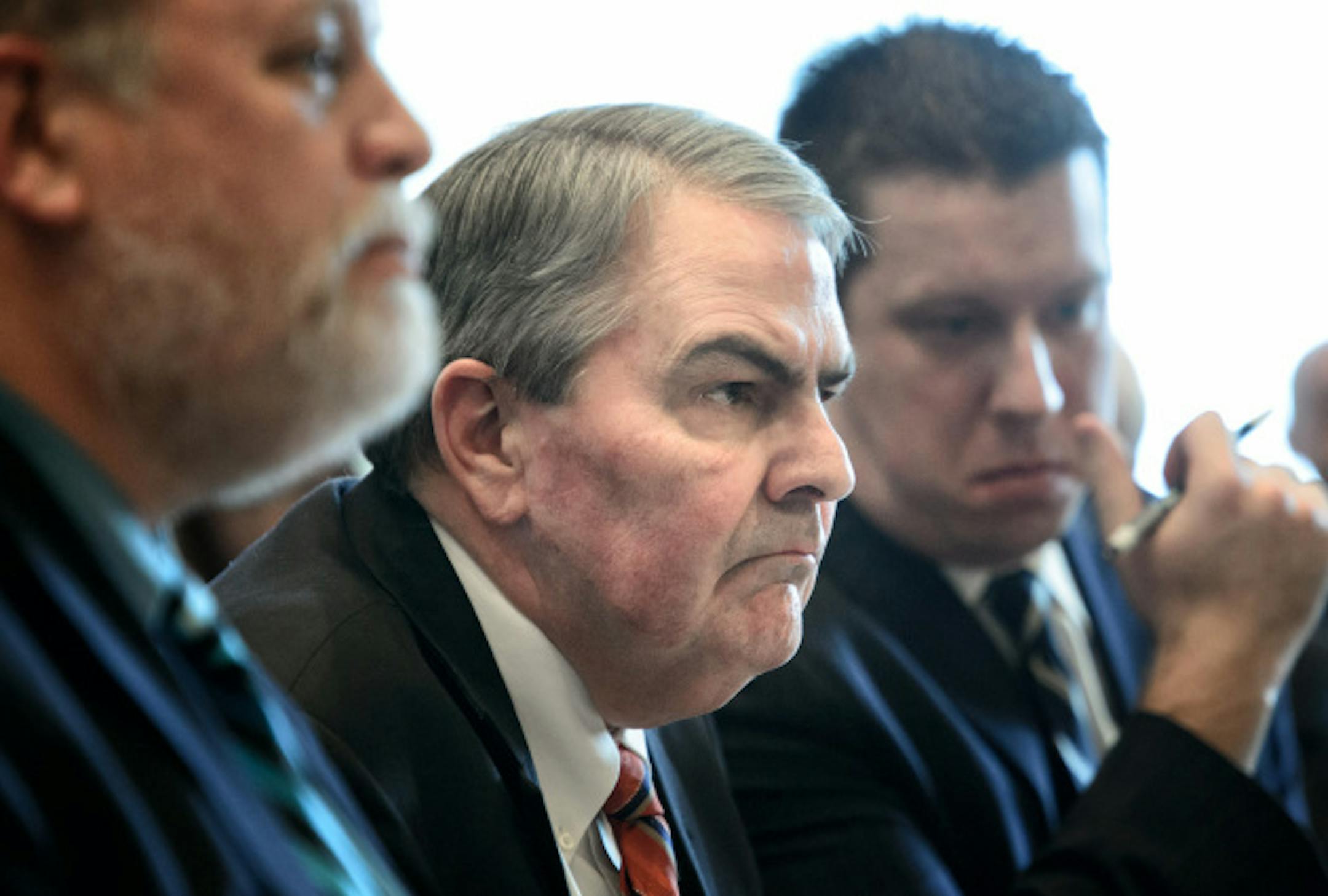 Ed Van Petten, executive director of the Minnesota Lottery, faced tough questioning from senators over lottery games on the internet and at gasoline pumps.       ] GLEN STUBBE * GSTUBBE@STARTRIBUNE.COM Friday, February 2, 2015