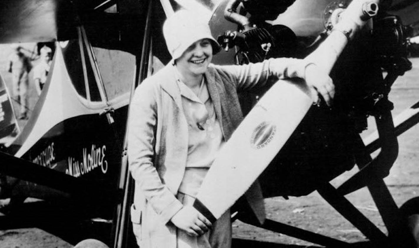 Phoebe Fairgrave Omlie stood by her plane in August 1929.