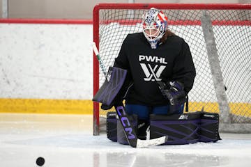 Minnesota goaltender Nicole Hensley leads the PWHL in wins (four) and is second in goals-against average (1.58) and save percentage (.948).