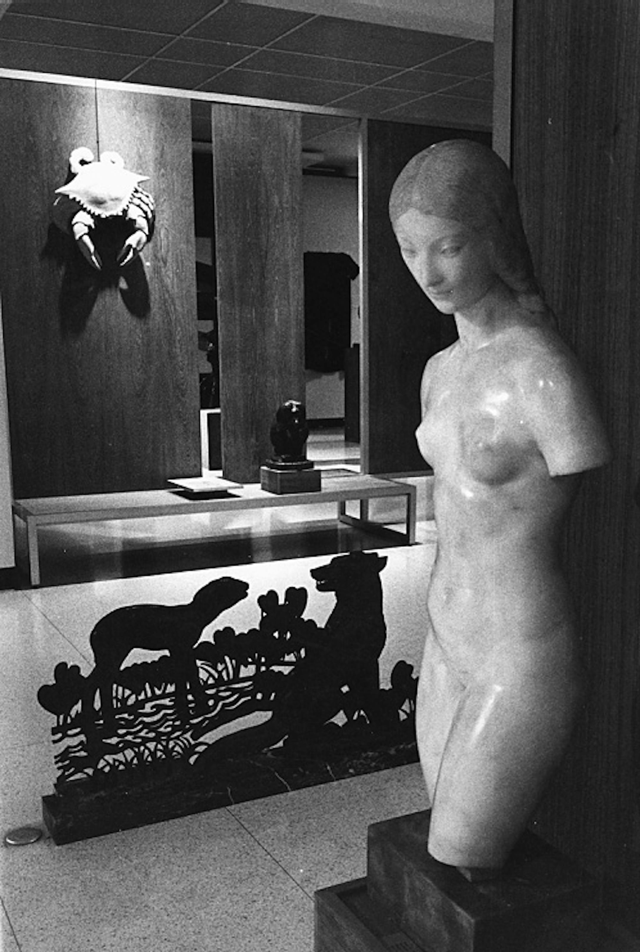 1967: Installation view of several works by Paul Manship, in an exhibition at the St. Paul Art Center (a former incarnation of Minnesota Museum of American Art, and now the site of the History Theatre). Archival photo courtesy of Minnesota Museum of American Art.