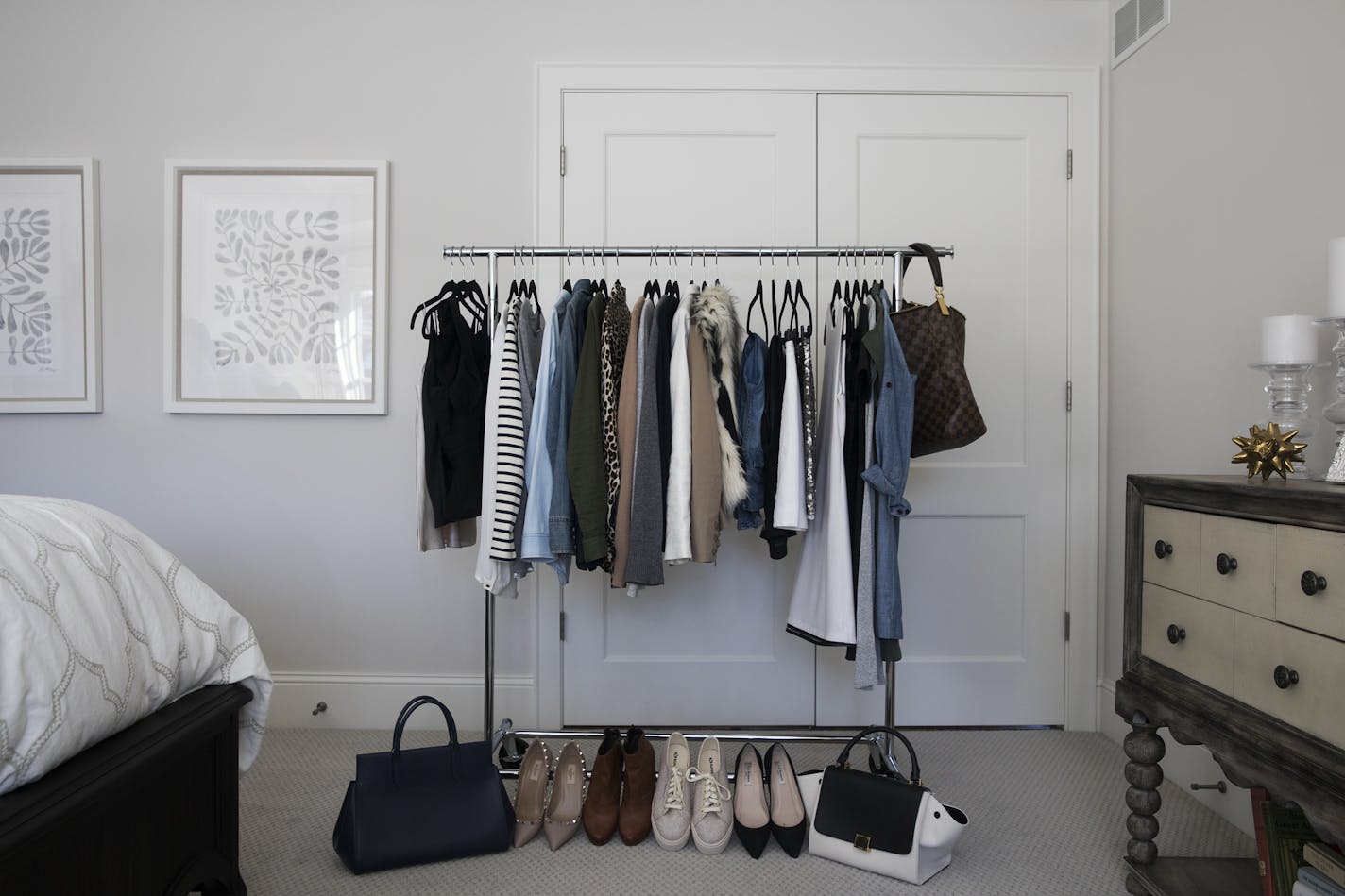 A capsule wardrobe.