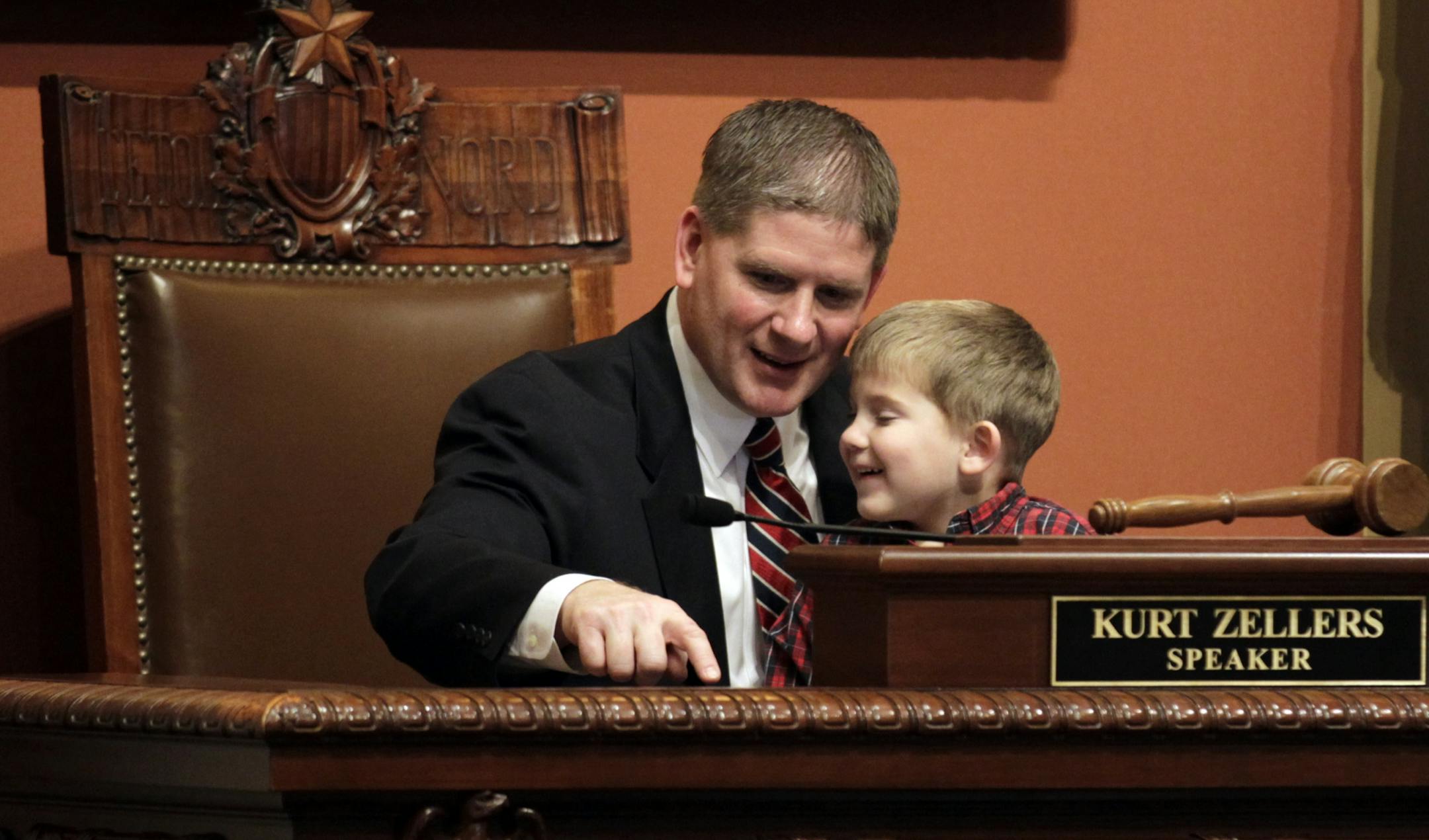 Speaker of the House Kurt Zellers spent some time with his 4-year-old son Will at the Capitol.