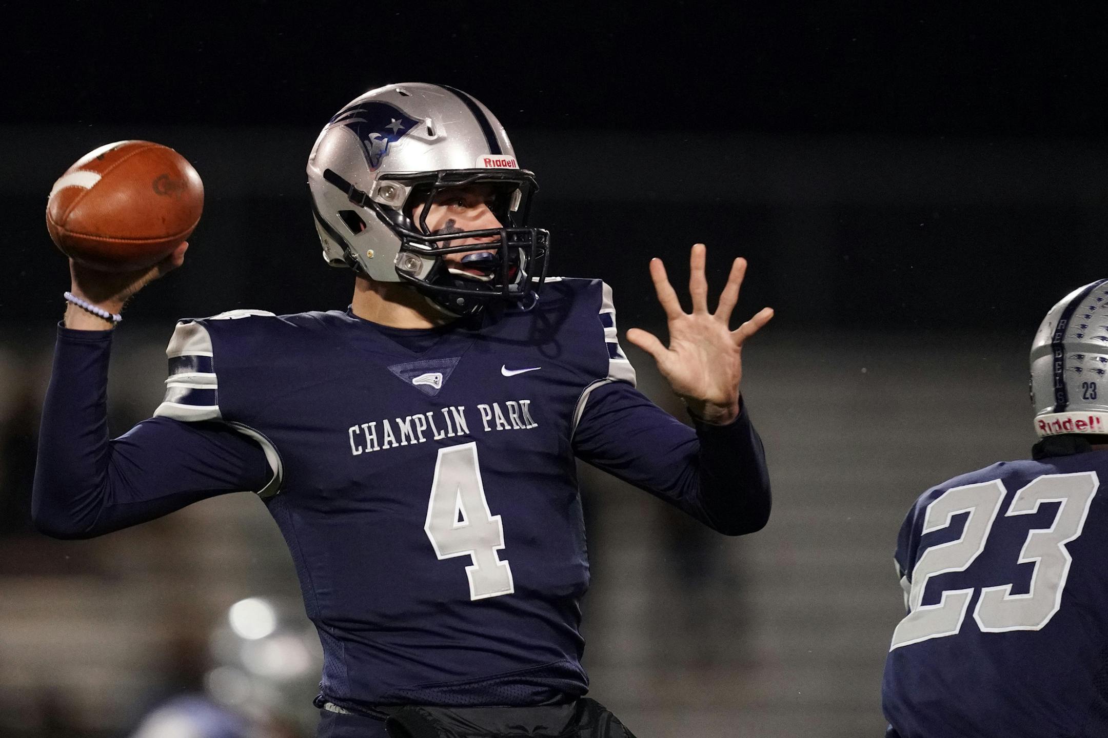 Champlin Park's Jaice Miller, seeking a chance to play quarterback in college, has commited to the University of Sioux Falls. Photo: ANTHONY SOUFFLE • anthony.souffle@startribune.com