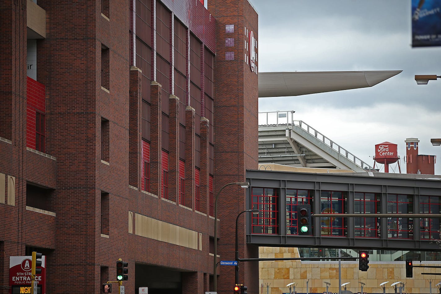 Twins Stadium parking ramp in Minneapolis.