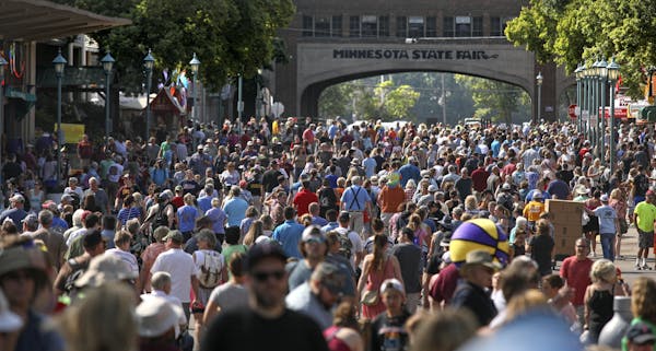 Before noon, the streets were already packed as fairgoers took advantage of a perfect day of weather for the fair.