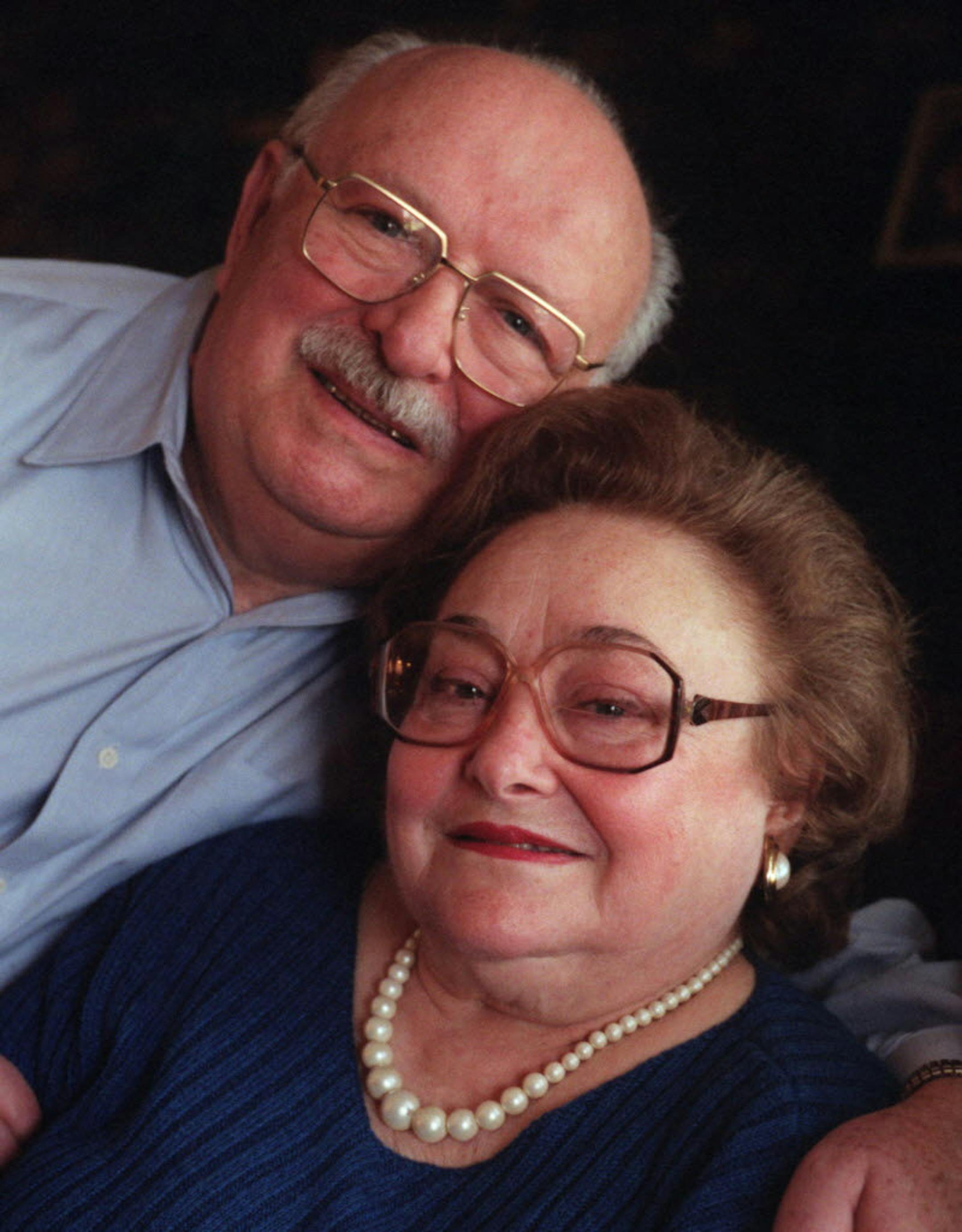 File photo by Jeff Wheeler:
Jack and Rochelle Sutin were Polish Jews who spent World War II fighting the Nazis from a base in the forests of Poland with other partisans. This photo was taken of the couple at their Golden Valley home in 2001. Rochelle died in 2010.