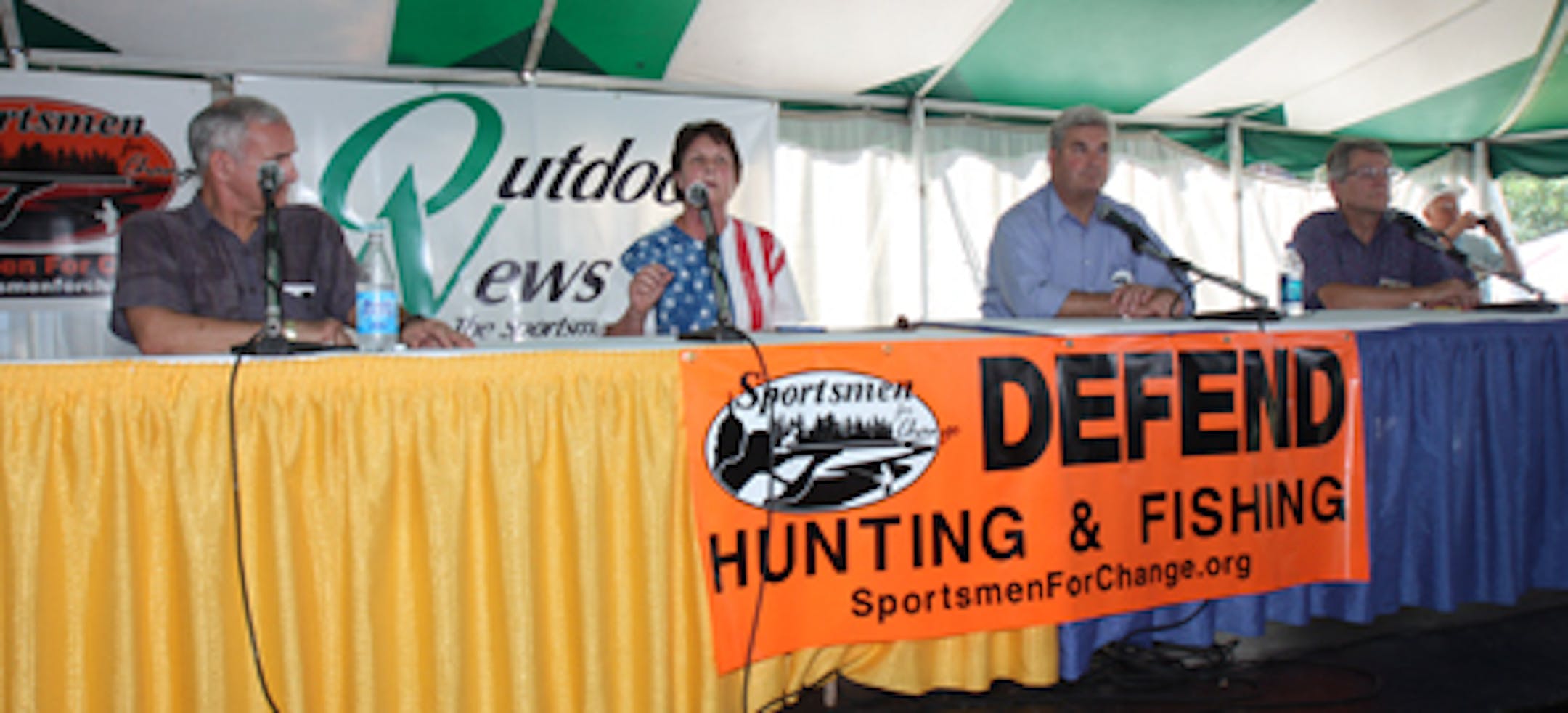 Candidates squared off in an "Outdoors-Issue" based debate at Game Fair in August