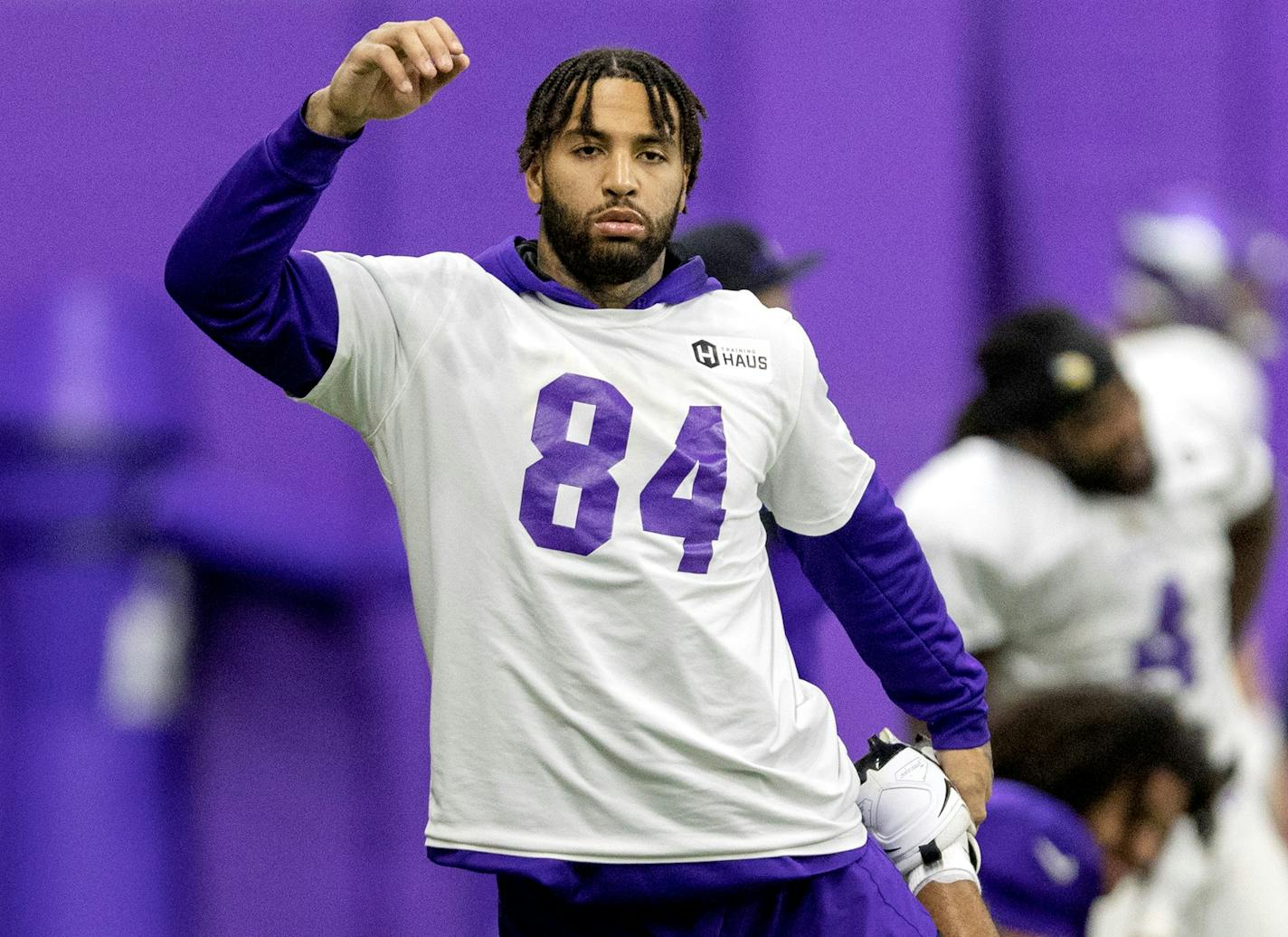 Minnesota Vikings injured tight end Irv Smith Jr. Thursday, December 8, 2022, in Eagan, Minn. ] CARLOS GONZALEZ • carlos.gonzalez@startribune.com.