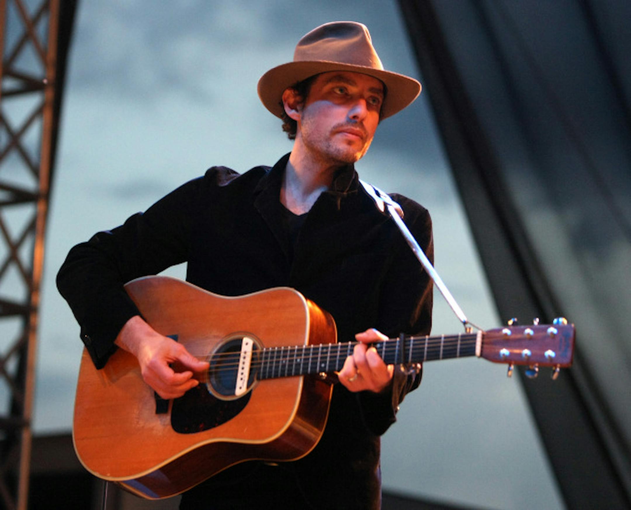 Jacob Dylan performs Friday night at the second annual McNally Smith River Rocks Festival.