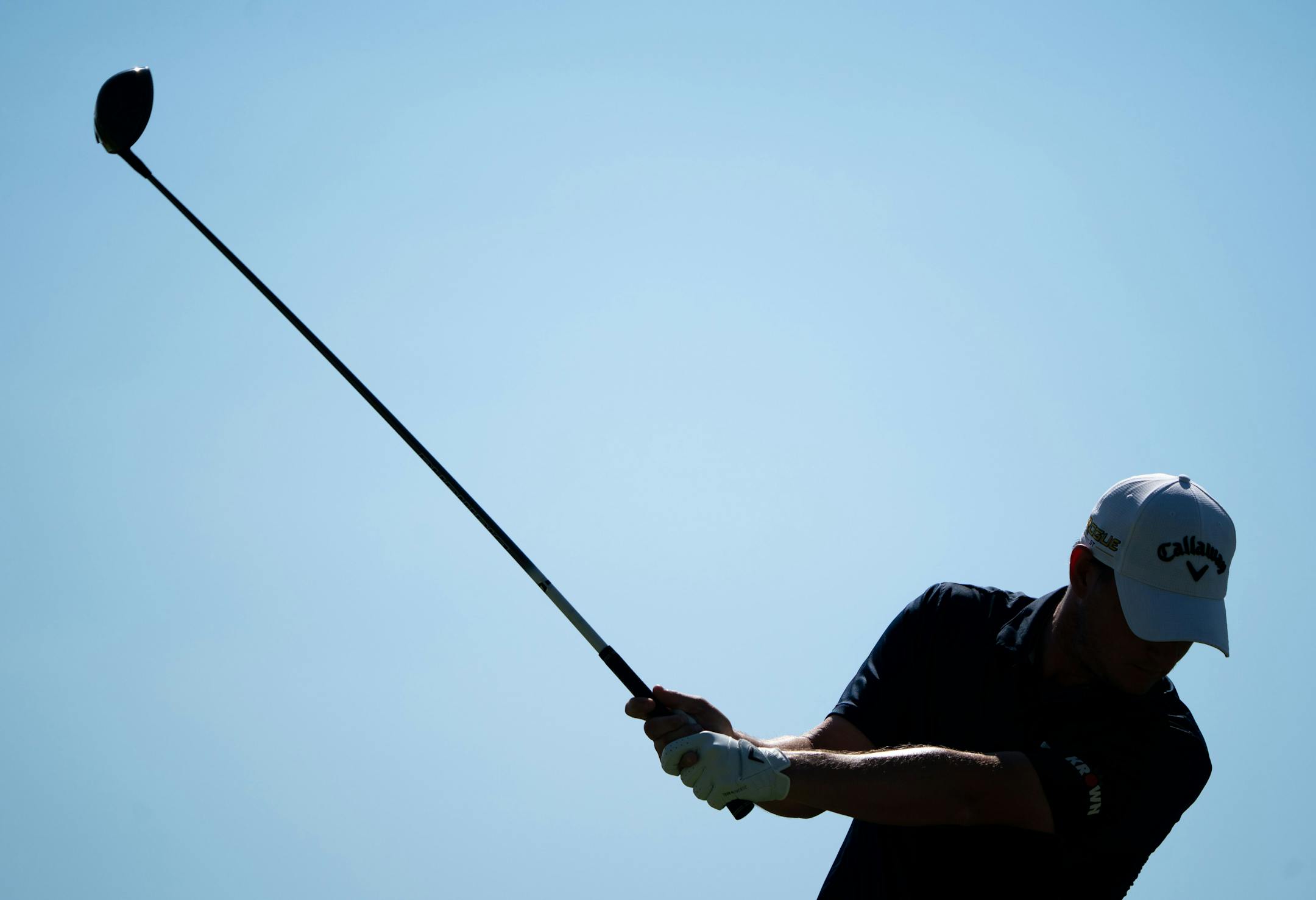Emiliano Grillo tees off at the 11th hole during the 3M Open.