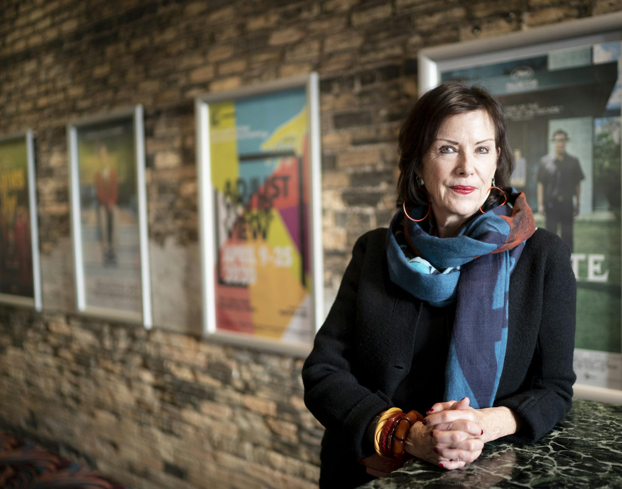 Susan Smoluchowski, executive director of Minneapolis St Paul International Film Festival, posed for a photo in the St. Anthony Main Theater in Minneapolis, Minn., on Thursday, December 19, 2019. ] RENEE JONES SCHNEIDER • renee.jones@startribune.com