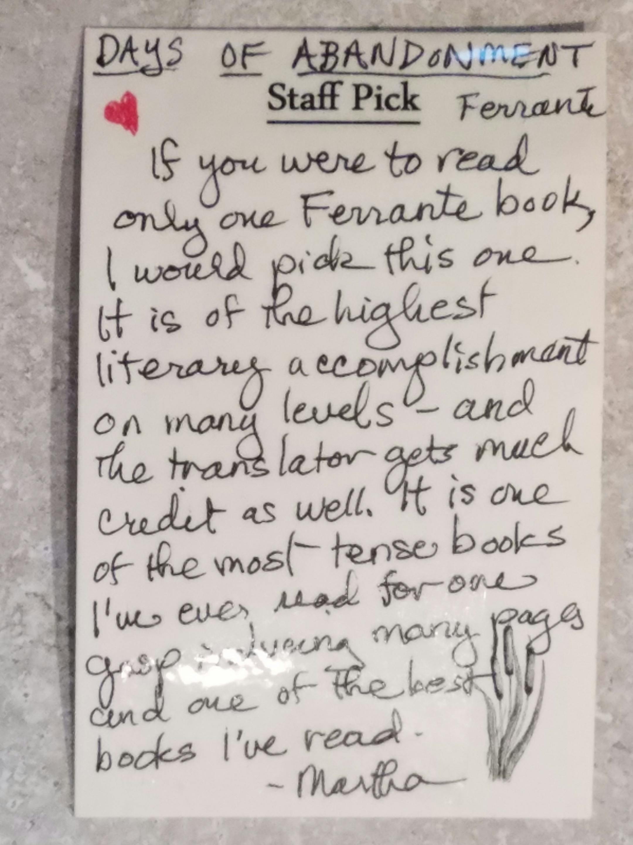 Shelftalker from Birchbark Books