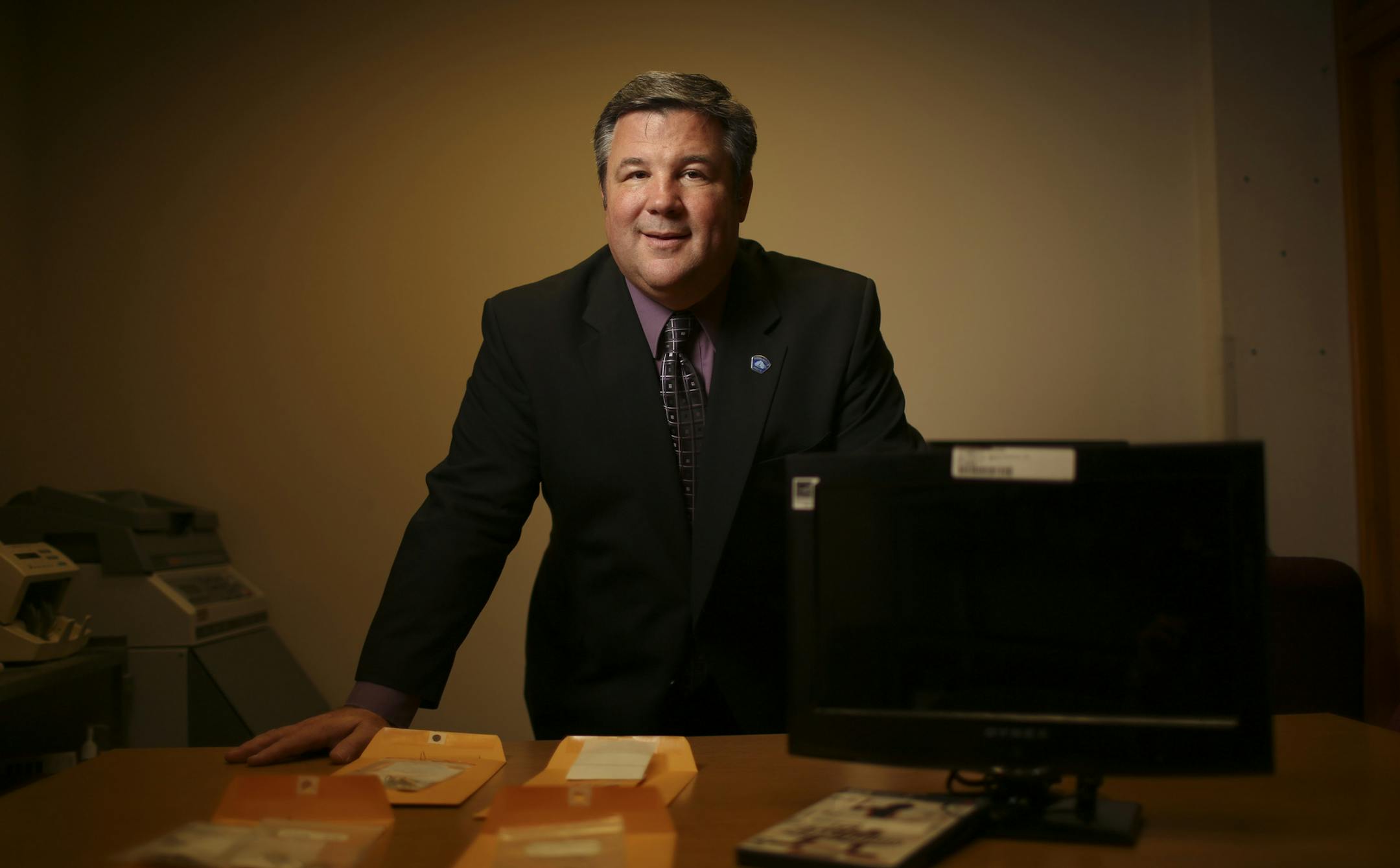 John Elder, Director of the Minneapolis Police Department's Police Department's Intellectual Property Initiative, with property Thursday afternoon, October 3, 2013 that was reclaimed from pawn shops in the past day or so as part of the program. The city has a full-time Pawn Detective and is part of the Automated Pawn System to track and return pawned items that are stolen. He was photographed a conference room in the police department's property office. ] JEFF WHEELER ‚Ä¢ jeff.w