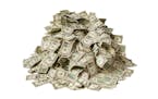 Pile of money, isolated, stack of cash, dollar bills istockphoto.com
