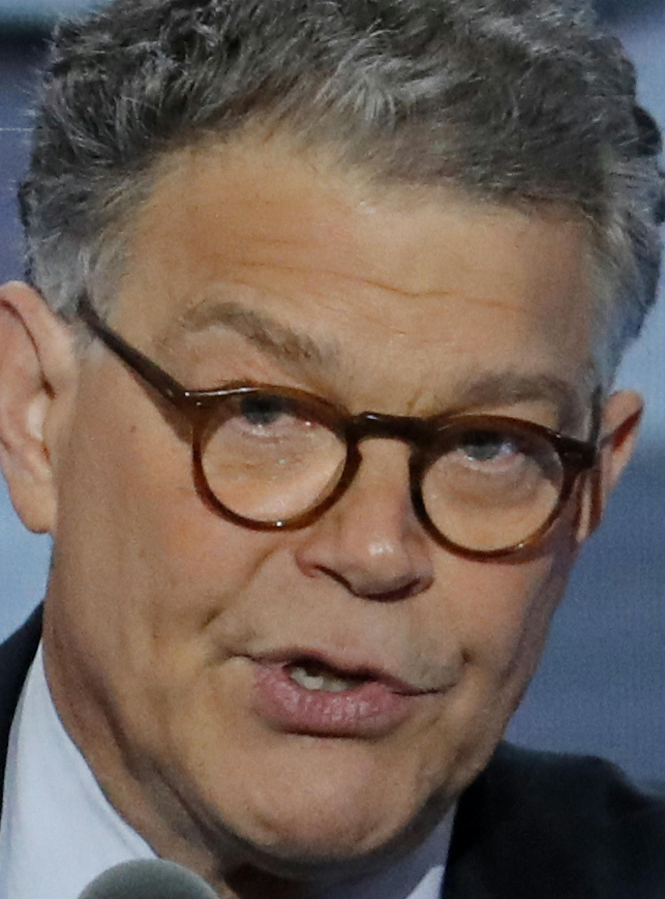Sen. Al Franken, D-Minn., speaks during the first day of the Democratic National Convention in Philadelphia , Monday, July 25, 2016. (AP Photo/J. Scott Applewhite)