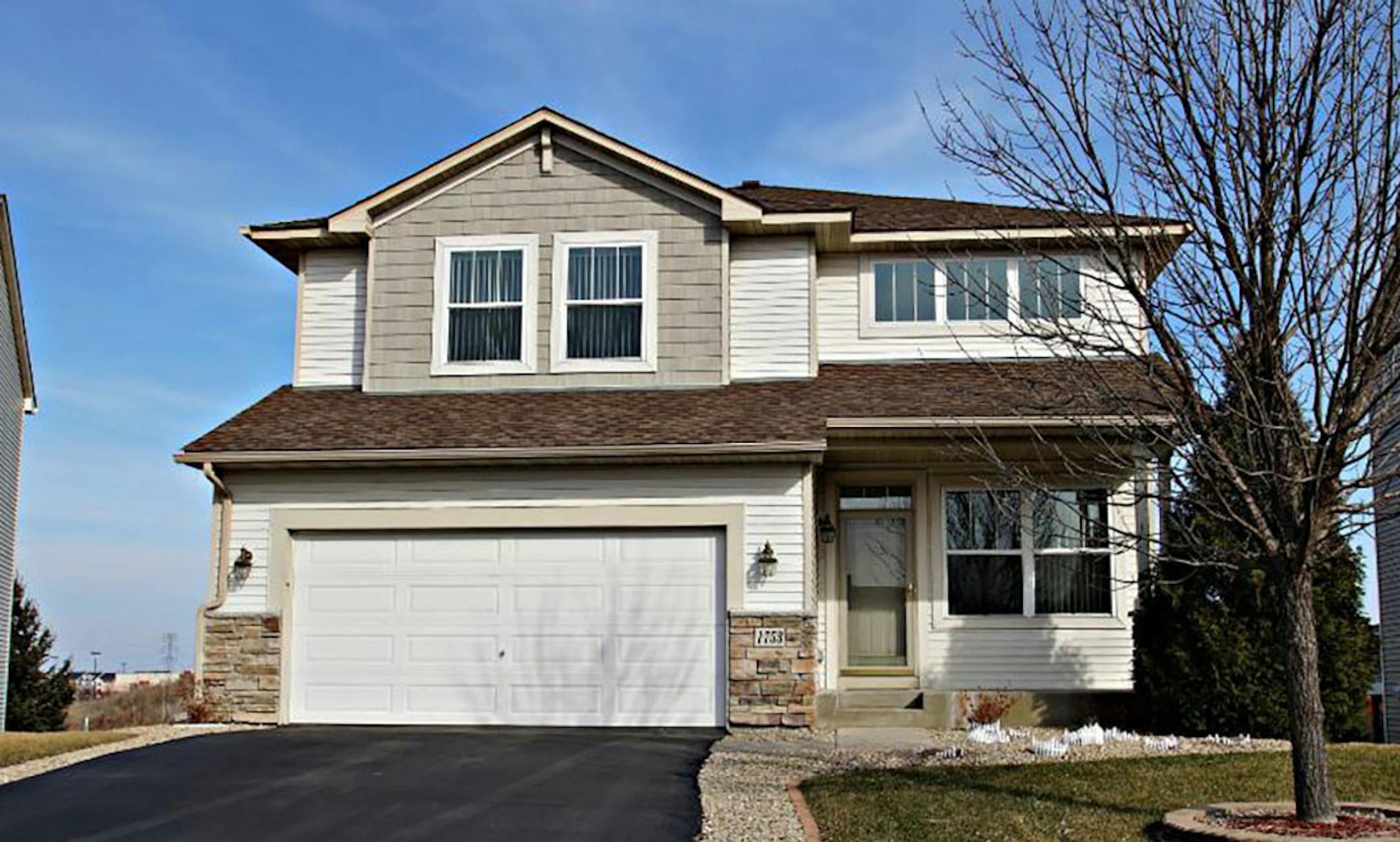 Shakopee
Built in 2006, this four-bedroom, four-bath house has 2,740 square feet and features three bedrooms on one level, fireplace, formal dining room, updated kitchen with granite countertops and stainless steel appliances, full finished walkout basement and deck. Listed by Zach Skattum, Re/Max Advantage Plus, 651-485-4550.