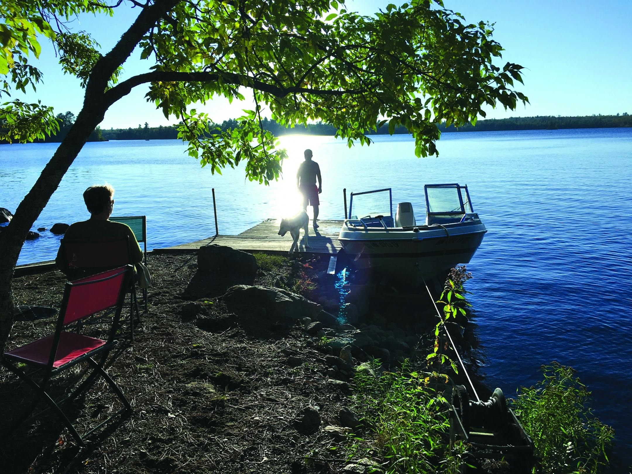 On the first night of the weekend trip, we explored the lodge, its dock and its Finnish sauna, enjoying the warm fall weather. Photo by Jenna Ross * jenna.ross@startribune.com