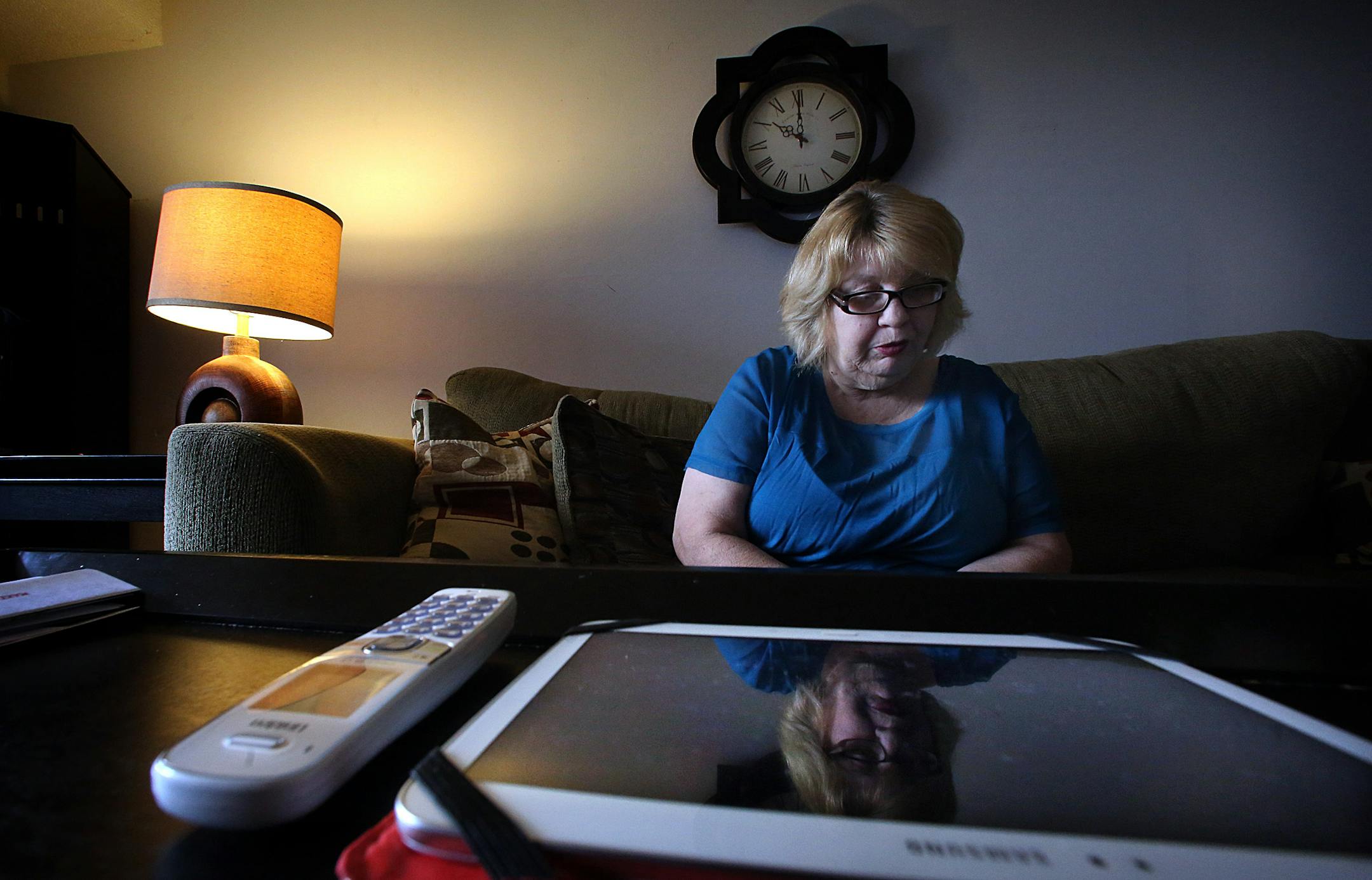 Angela LaCluir, 59, is one of 250-plus people who need a new apartment after their landlord stopped taking renters who get Section 8 help.