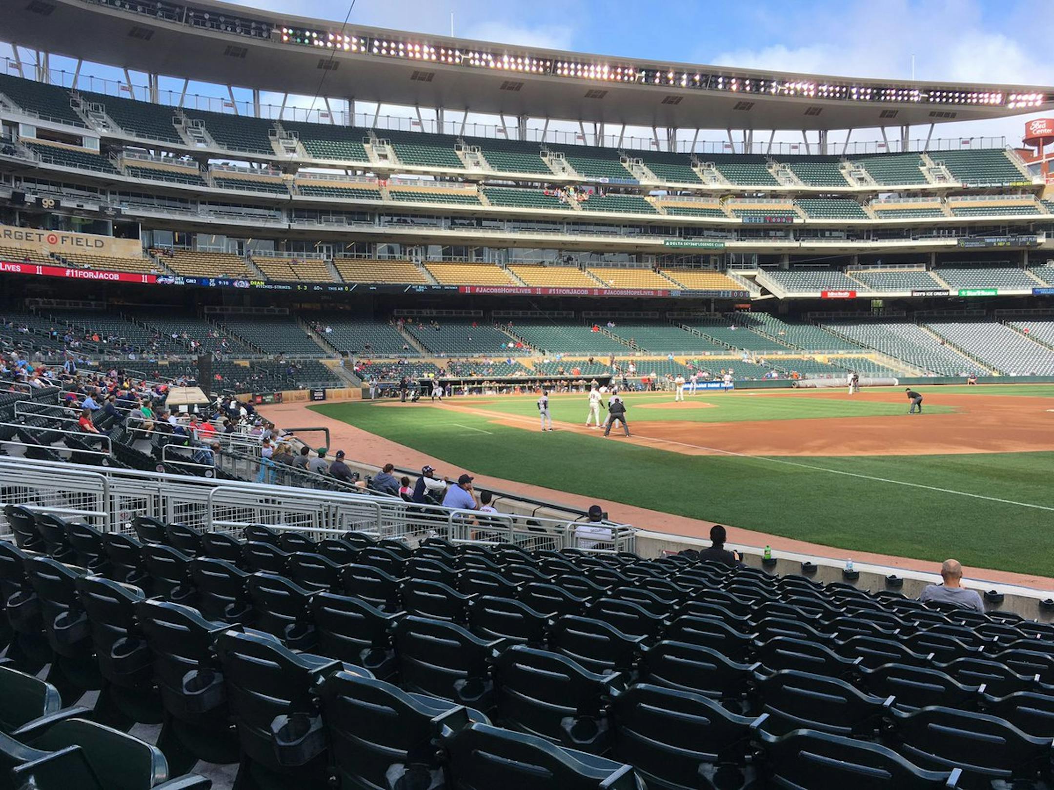 Target Field during the first inning of Thursday's make-up game against the Tigers.