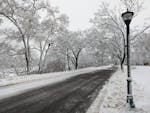 Riverside Drive in St. Cloud is shown after a coating of wet, heavy snow in December 2022. 