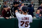 Twins prospect Royce Lewis signed autographs for fans on Feb. 21 in Fort Myers.