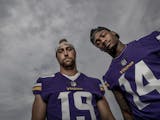 No team in the league has two starting deep threats at wide receiver like the Vikings. Adam Thielen (left) averaged 14.0 yards per catch and Stefon Di