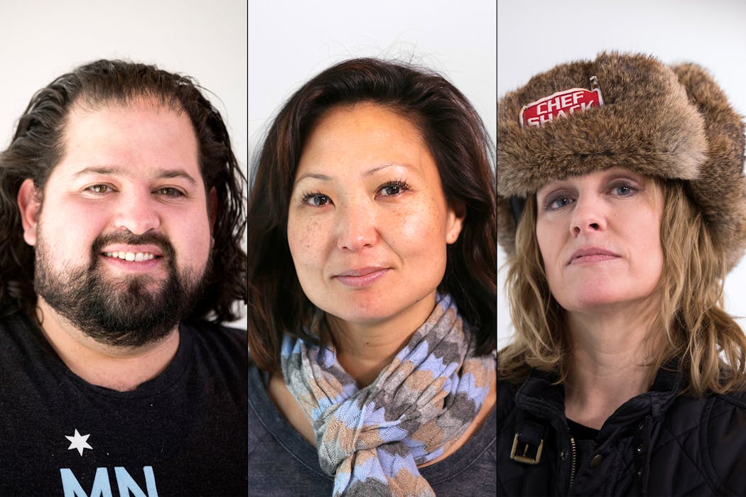 Three of the Twin Cities' top chefs: Mike Brown (Travail), Ann Kim (Pizzeria Lola) and Carrie Summer (Chef Shack).