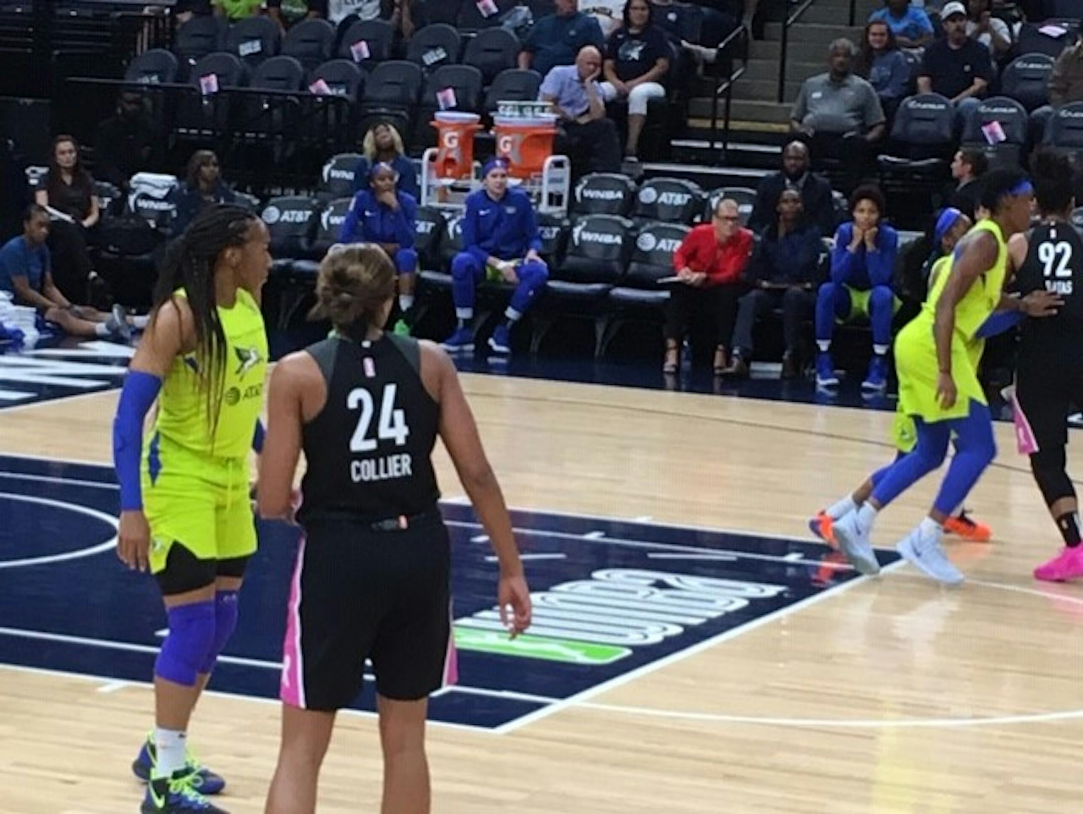 Rookie Napheesa Collier scored 19 points and added four steals in Thursday's victory over Dallas.