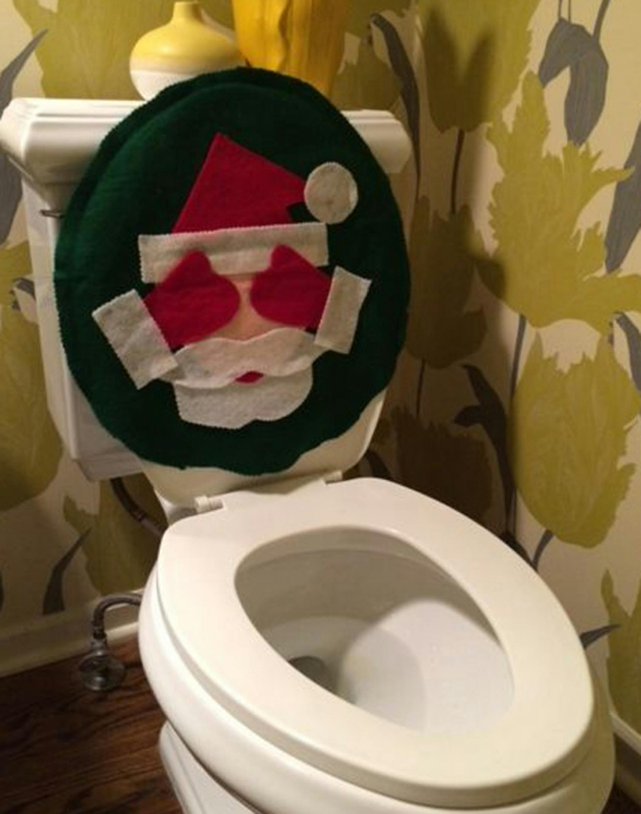 Lisa Sheppard Pearson's childhood friend had a Santa toilet-seat decoration that Lisa thought was "hilariously tacky." The friend's mother told Lisa that when she married, she was going to get one as a wedding gift. Her friend's mother died the winter before Lisa married, so her friend made her one. "It was just the best, funny, kindest thing ever," Lisa wrote.