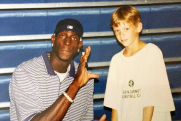 Jon Leuer, my son, attended Kevin Garnett's camp, at Hopkins High School when he was 8 or 9 yrs old. Now he will be guarding him Feb 28th at Target Ce