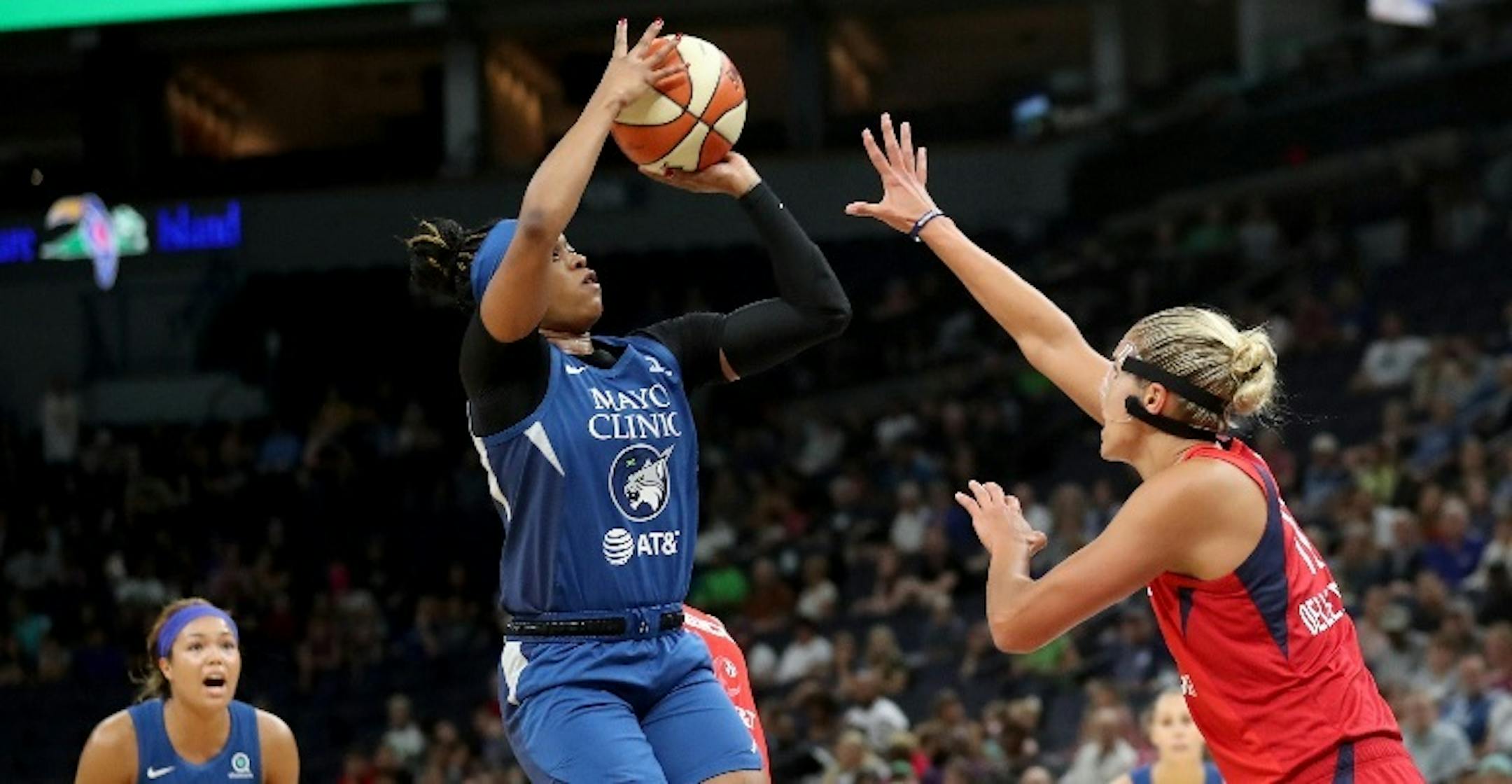 Lynx guard Odyssey Sims (shown in an Aug. 16 game vs. Washington).