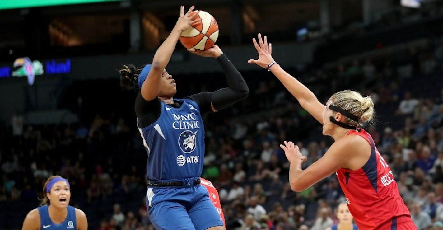 Lynx guard Odyssey Sims (shown in an Aug. 16 game vs. Washington).