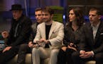 Woody Harrelson, Dave Franco, Daniel Radcliffe, Lizzy Caplan and Jesse Eisenberg in "Now You See Me 2." (Jay Maidment) ORG XMIT: 1185593