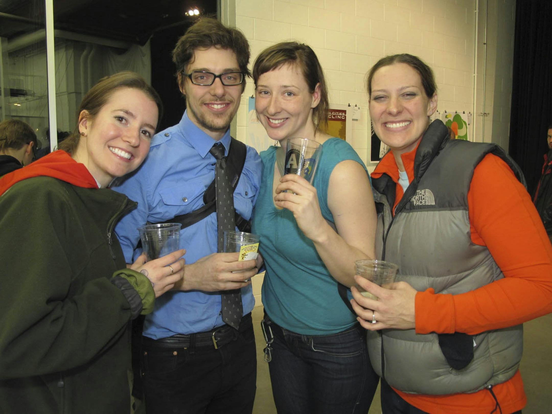 Sara Glassman, sglassman@startribune.com The fifth annual ARTCRANK opening, included bicycle-inspired poster artwork by local talent. Andrea Weare, Adam Tolsma, Mary Bryan and Sarah Barrow.