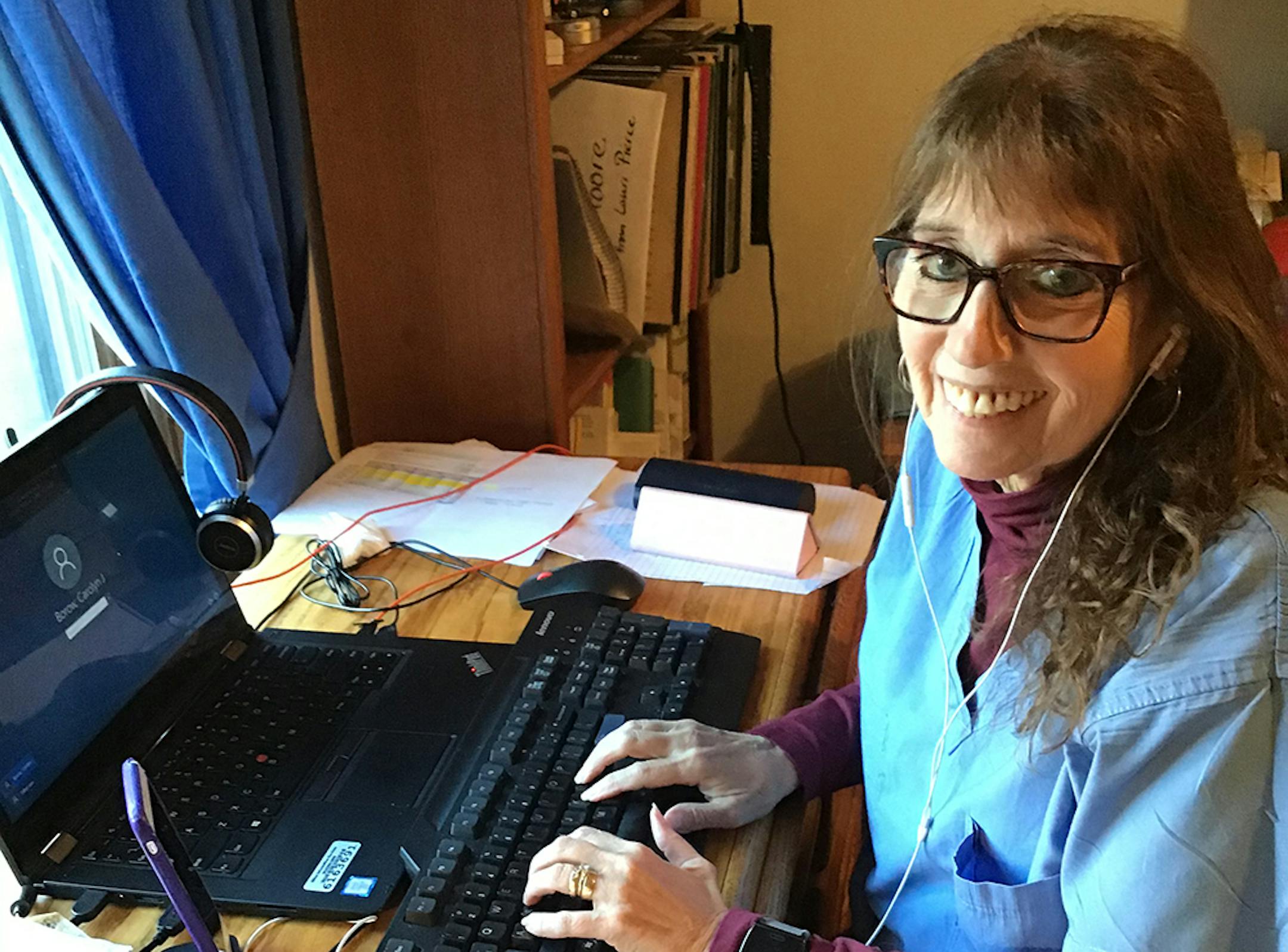 Dr. Carolyn Borow has gone virtual, doing appointments about pregnancy complications, sore throats and COVID fears via computer and FaceTime.