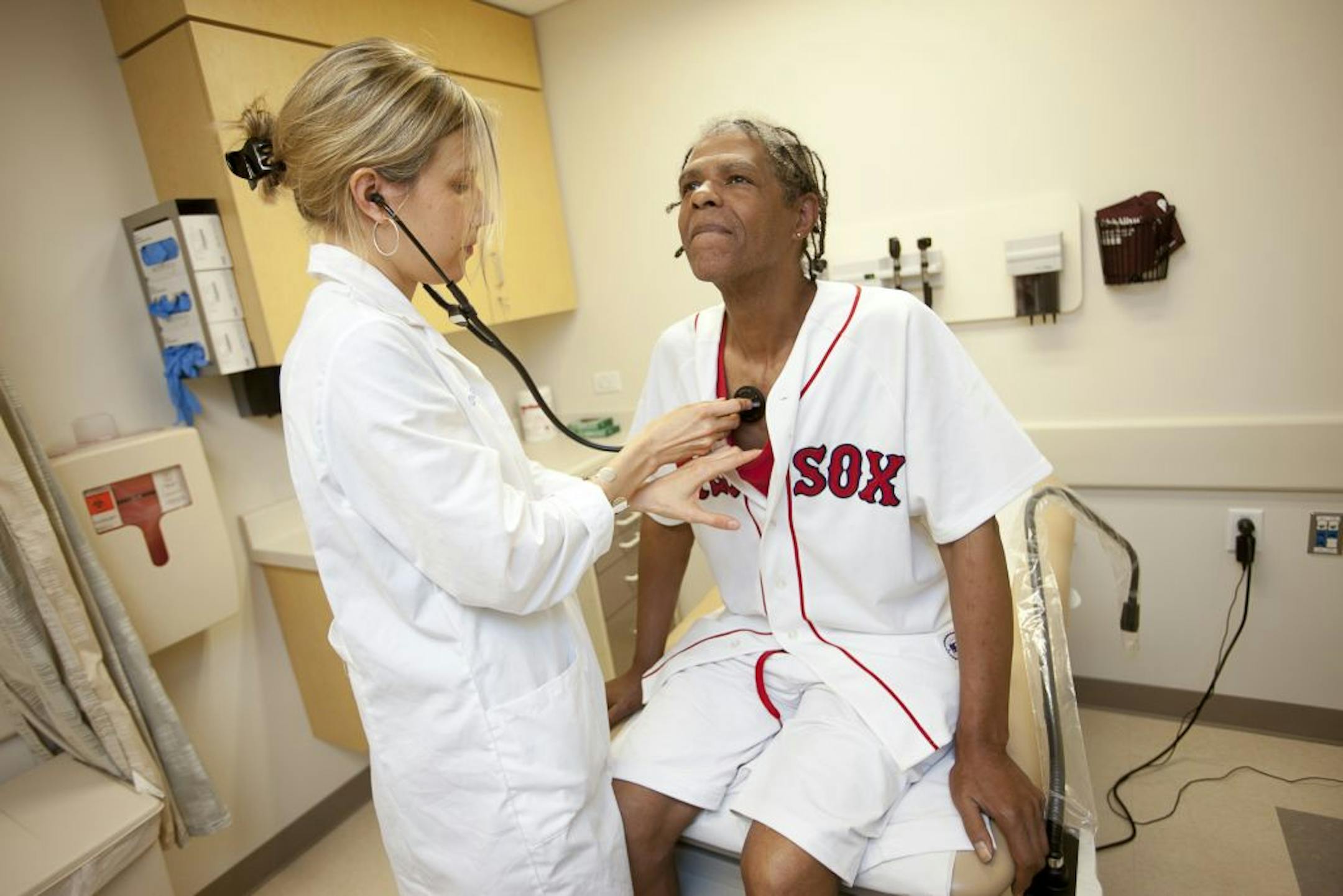 Derek Anderson, a recovering heroin addict, received treatment from Dr. Christine Pace, who was the first addiction resident at Boston University Medical Center, at a methadone clinic.