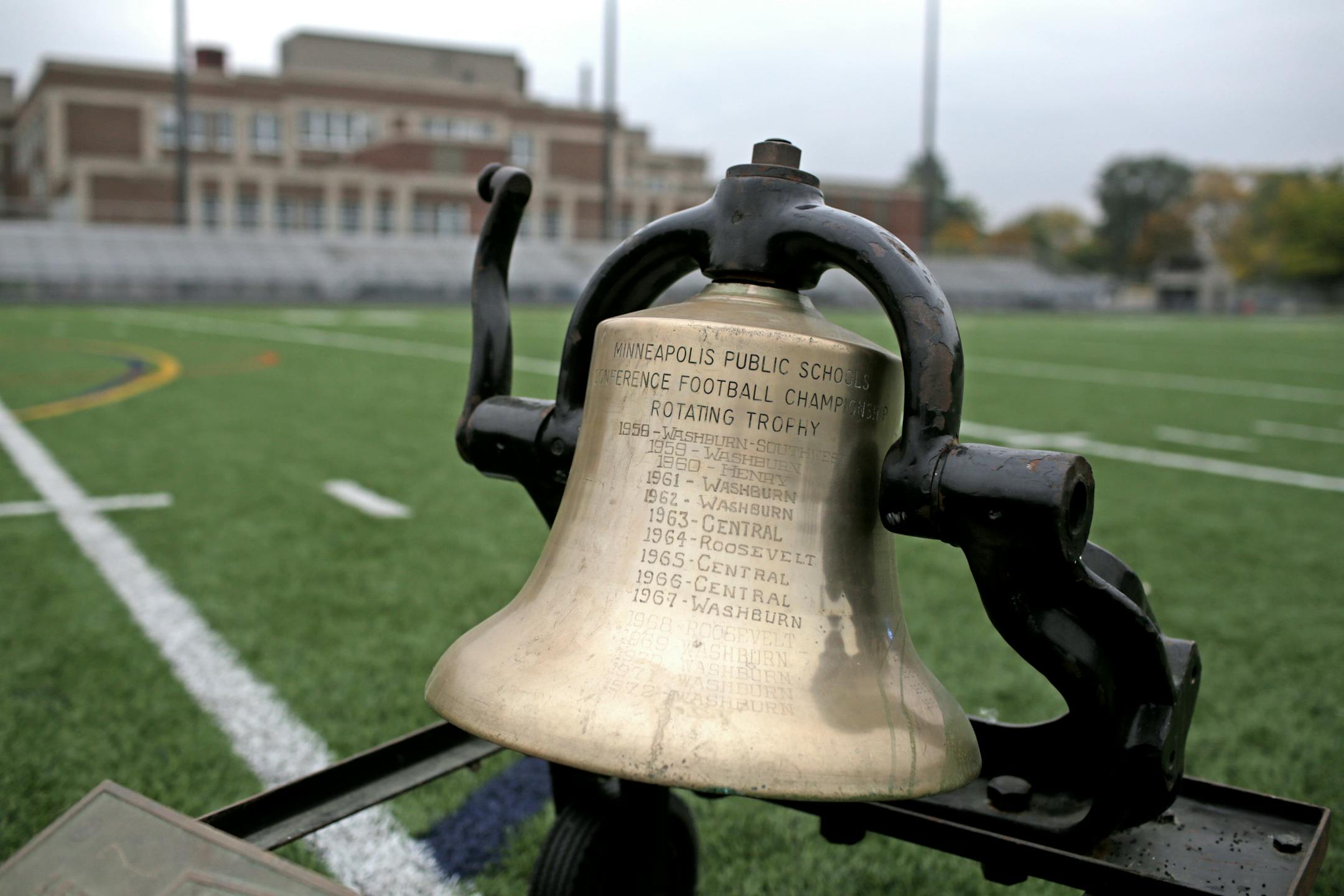 This fall, Minneapolis North won the last Bell Trophy, going to the winner of the Minneapolis Conference in football. Next year, football conferences across the state will disappear in favor of district scheduling.