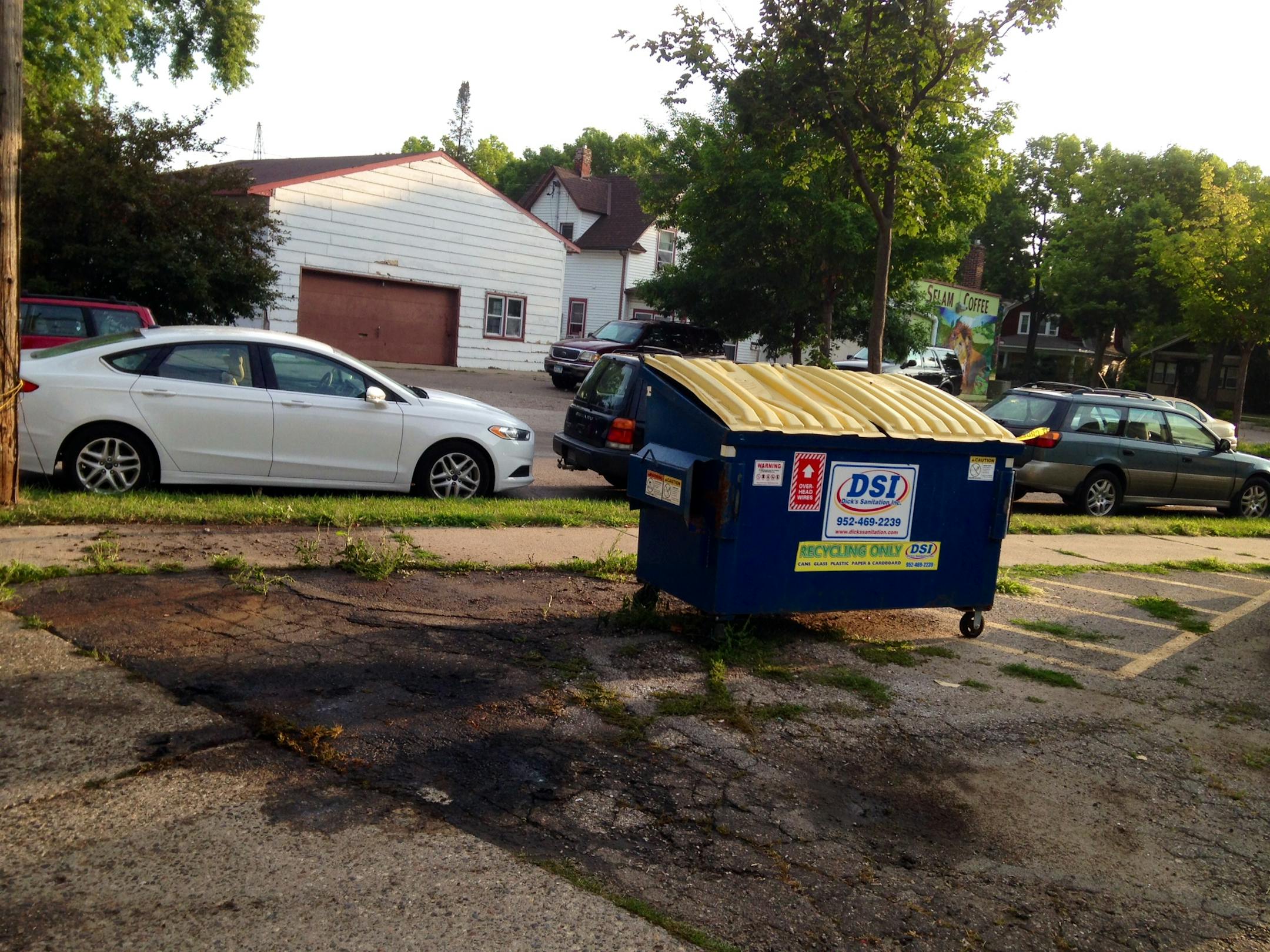 A dumpster fire in south Minneapolis led to the discovery of a man's body beside it.