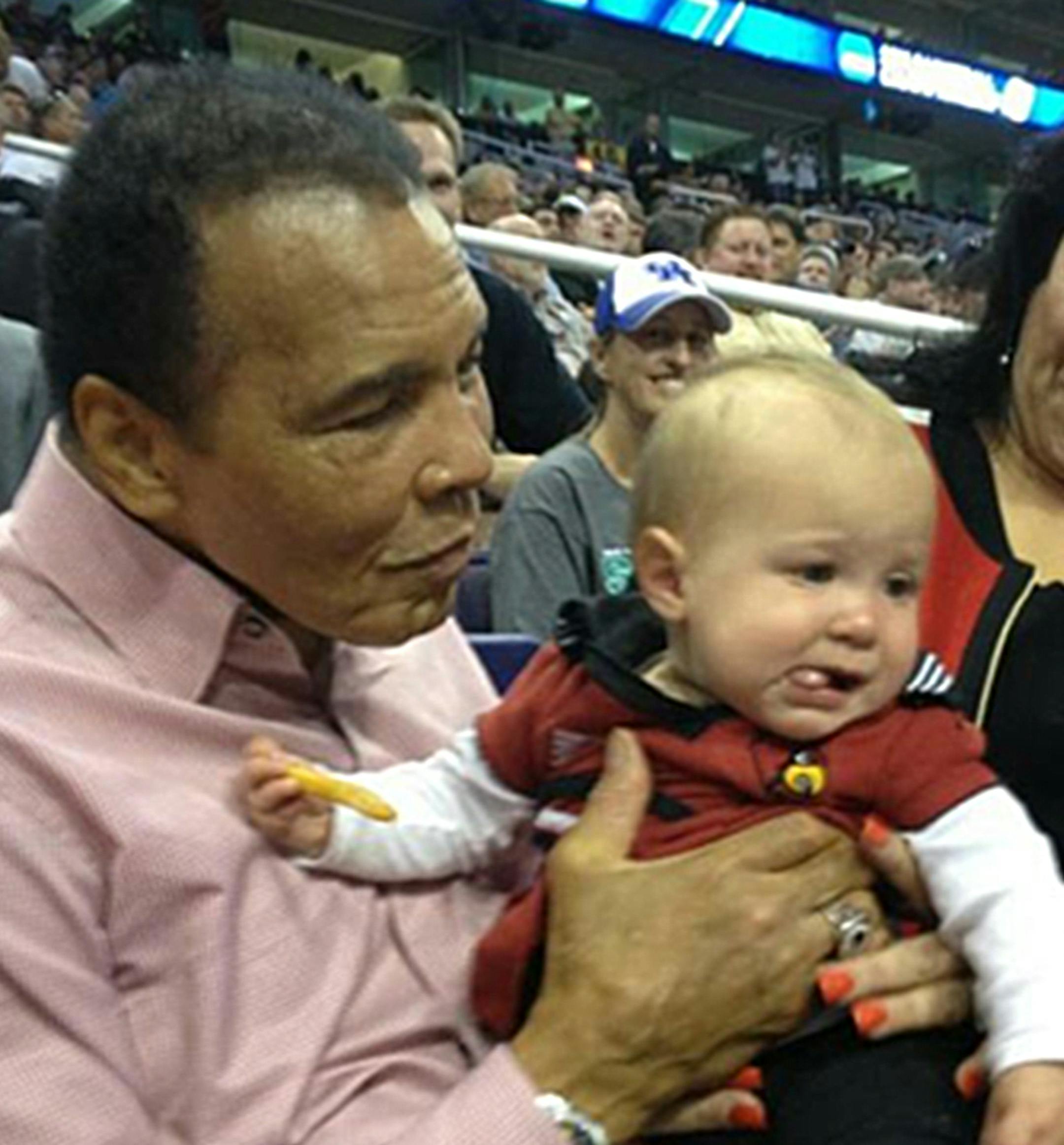 Ava Pitino and Muhammad Ali, in Louisville. Photo from Richard Pitino.