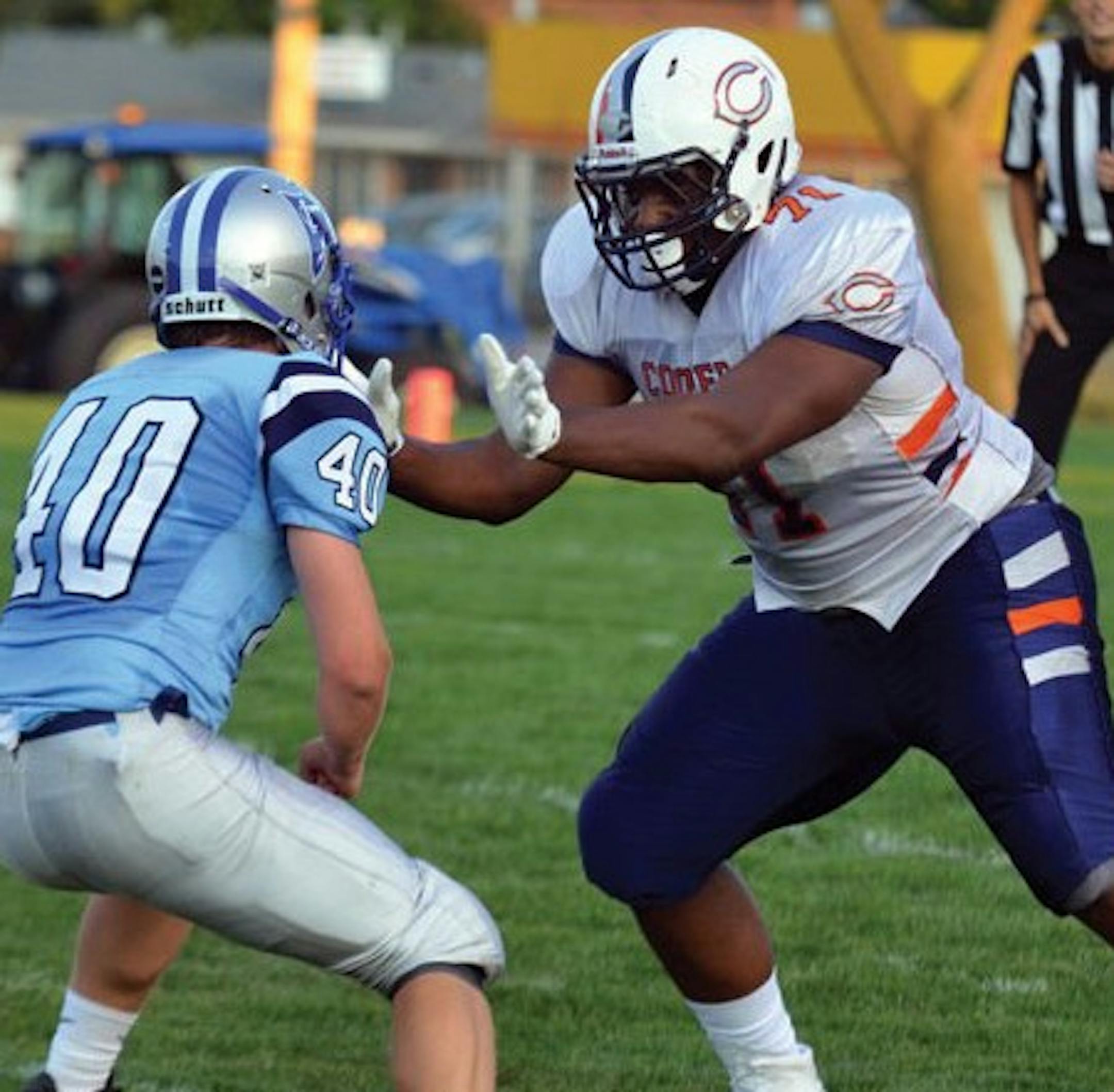 Cooper lineman Eric Abojei, one of the top recruits for the U of M in the Class of 2017