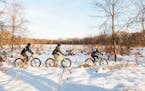 Cycling in the Minnesota River Bottoms -- perfect terrain for fatbike riding.
